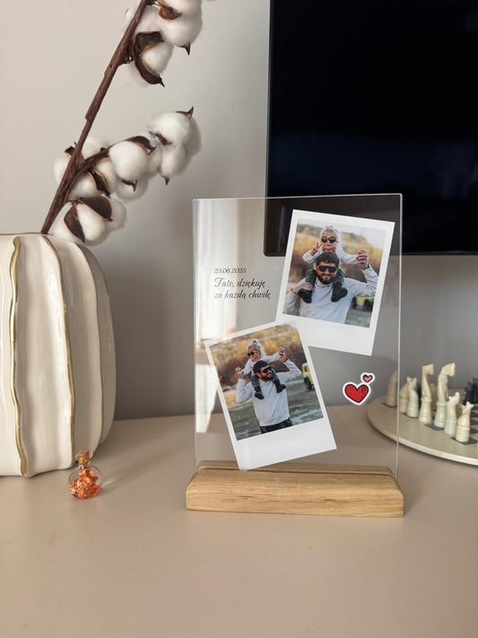 Personalizowana Tabliczka "Polaroid" (2 lub 3 zdjęcia)