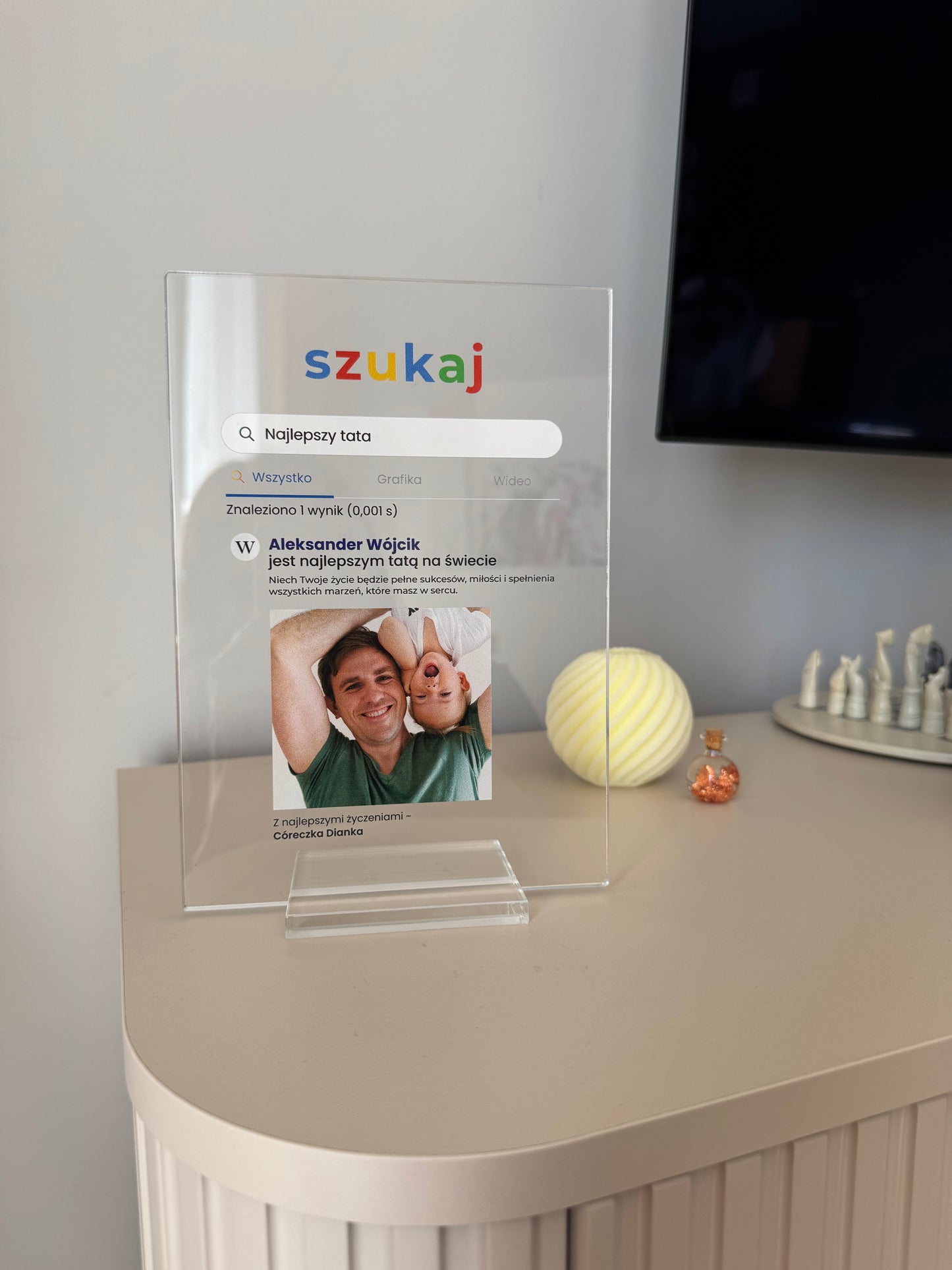 Personalizowana tabliczka "Szukaj" Najlepszy Chłopak / Mąż / Tata