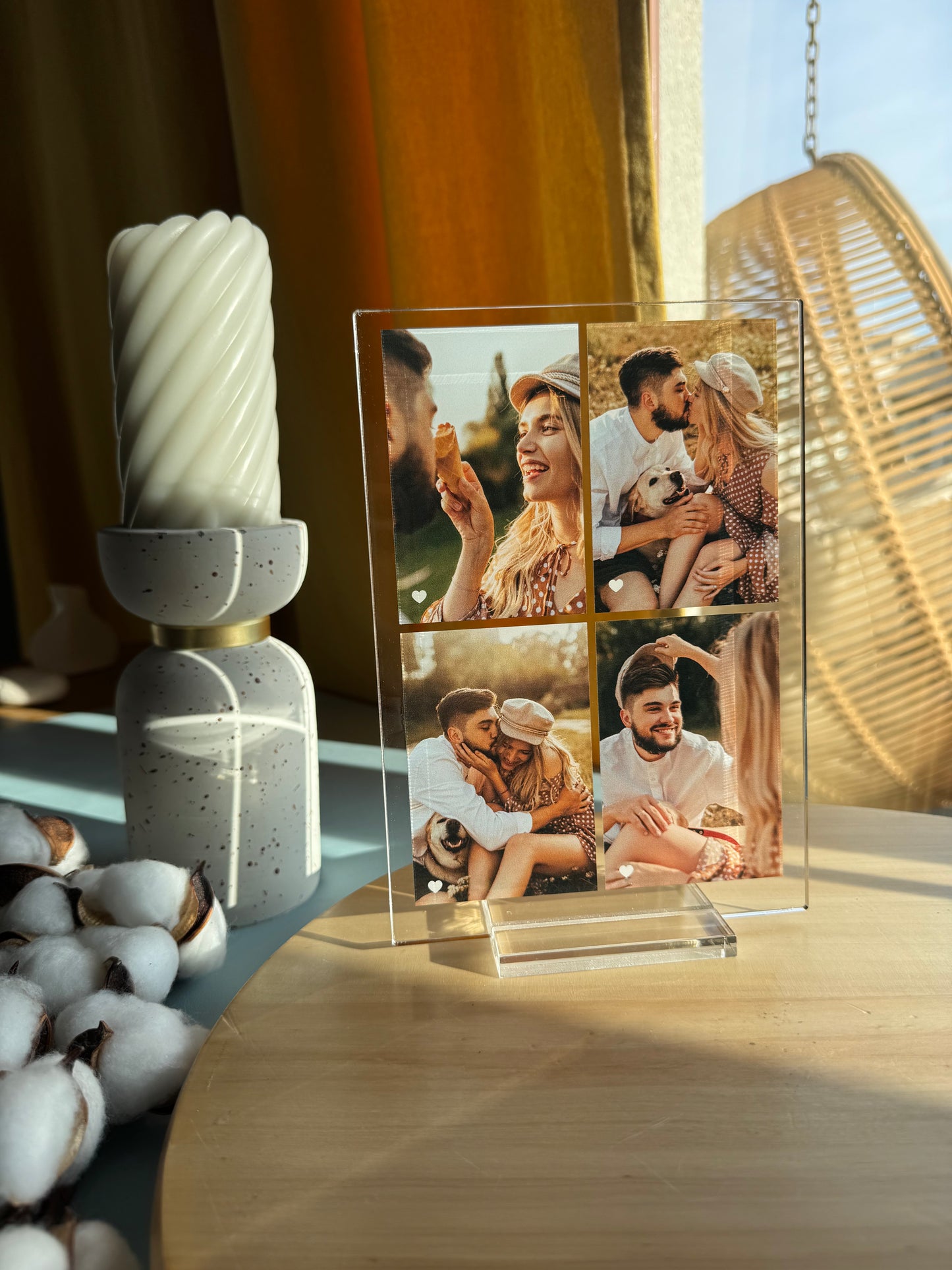 Personalizowana Tabliczka "4 miłosne zdjęcia" (3 wersje)