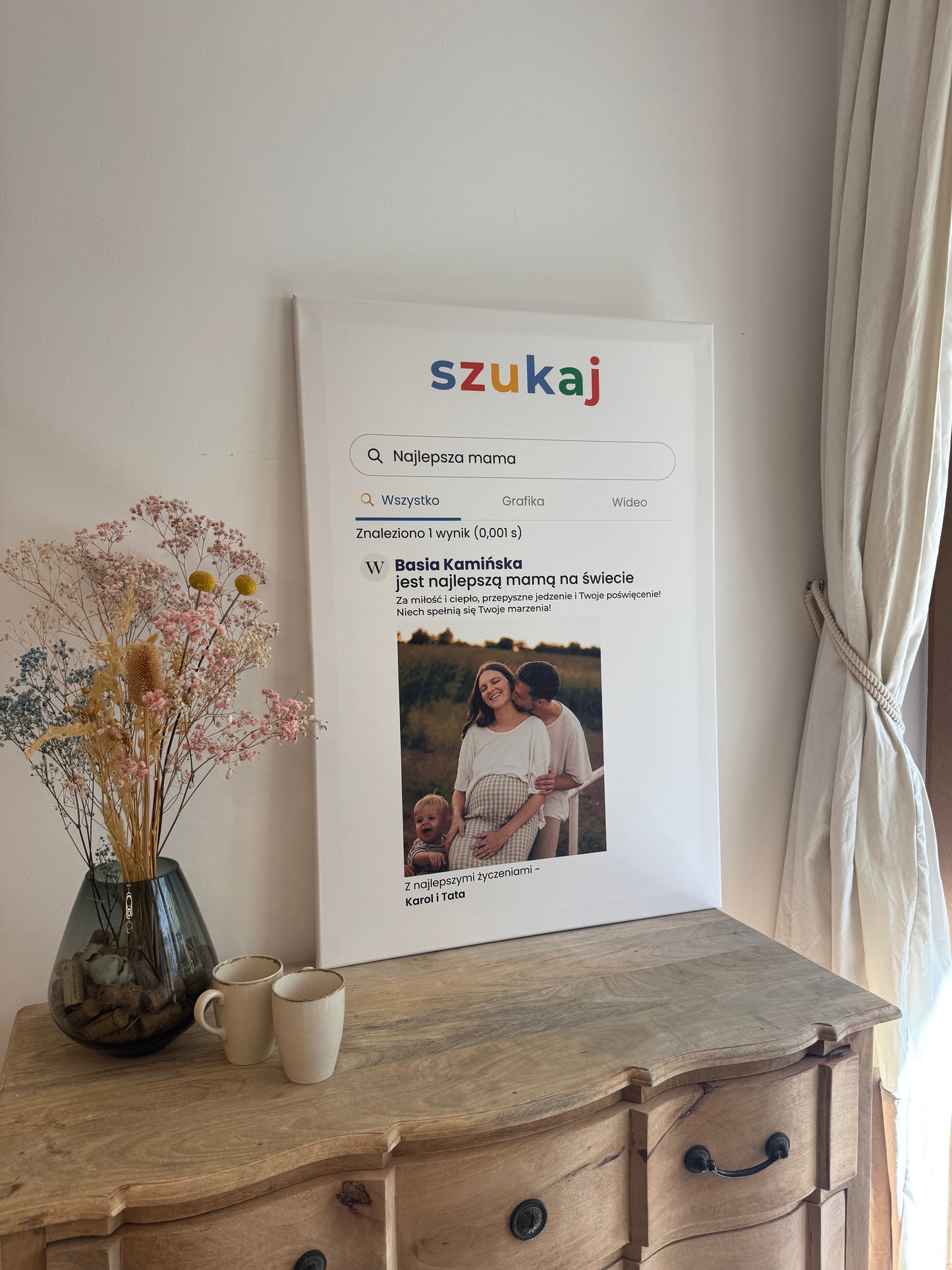 Personalizowane Płótno "Szukaj" dla Mamy / Żony / Dziewczyny / Babci