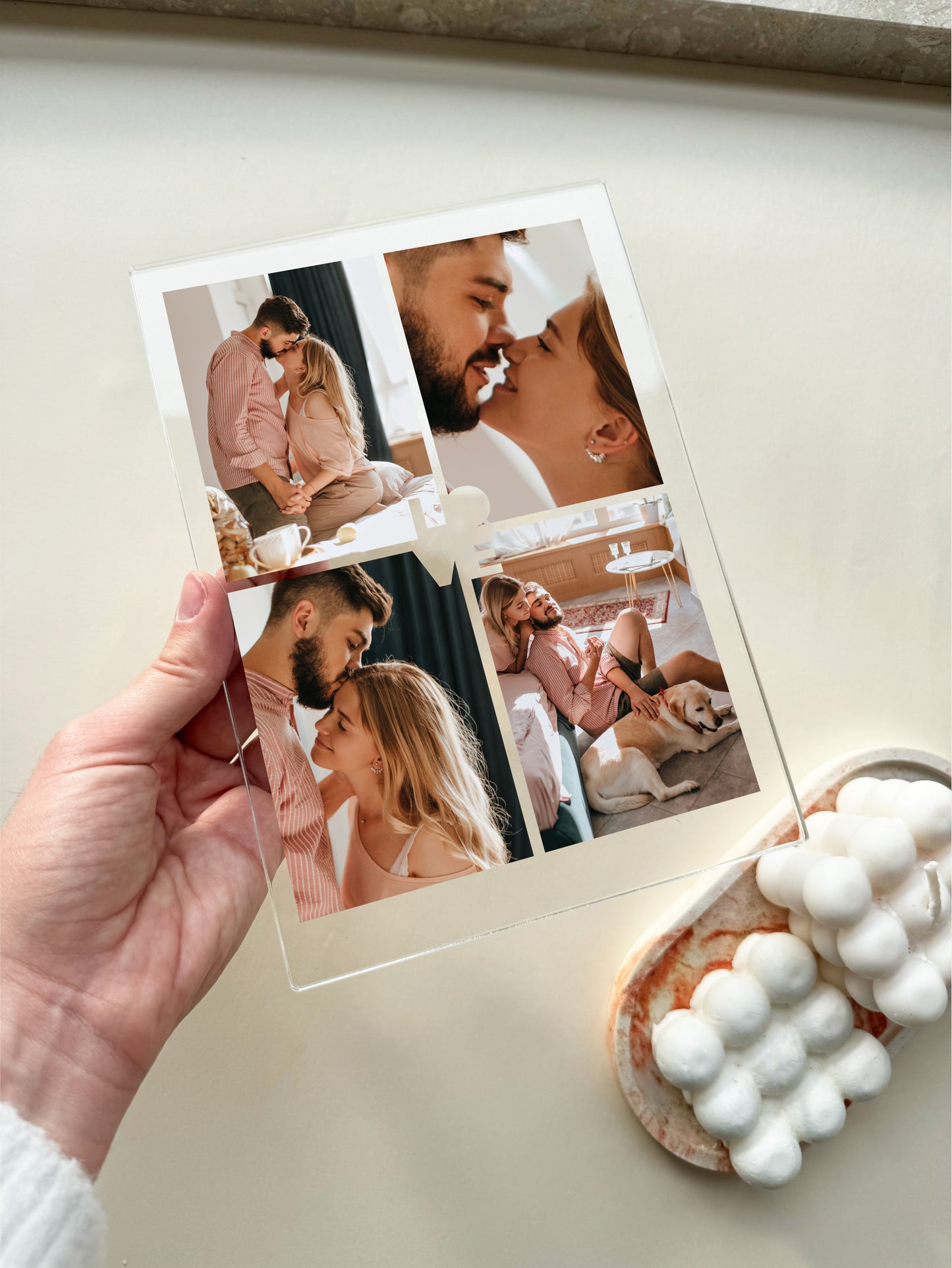 Personalizowana Tabliczka "4 miłosne zdjęcia" (3 wersje)