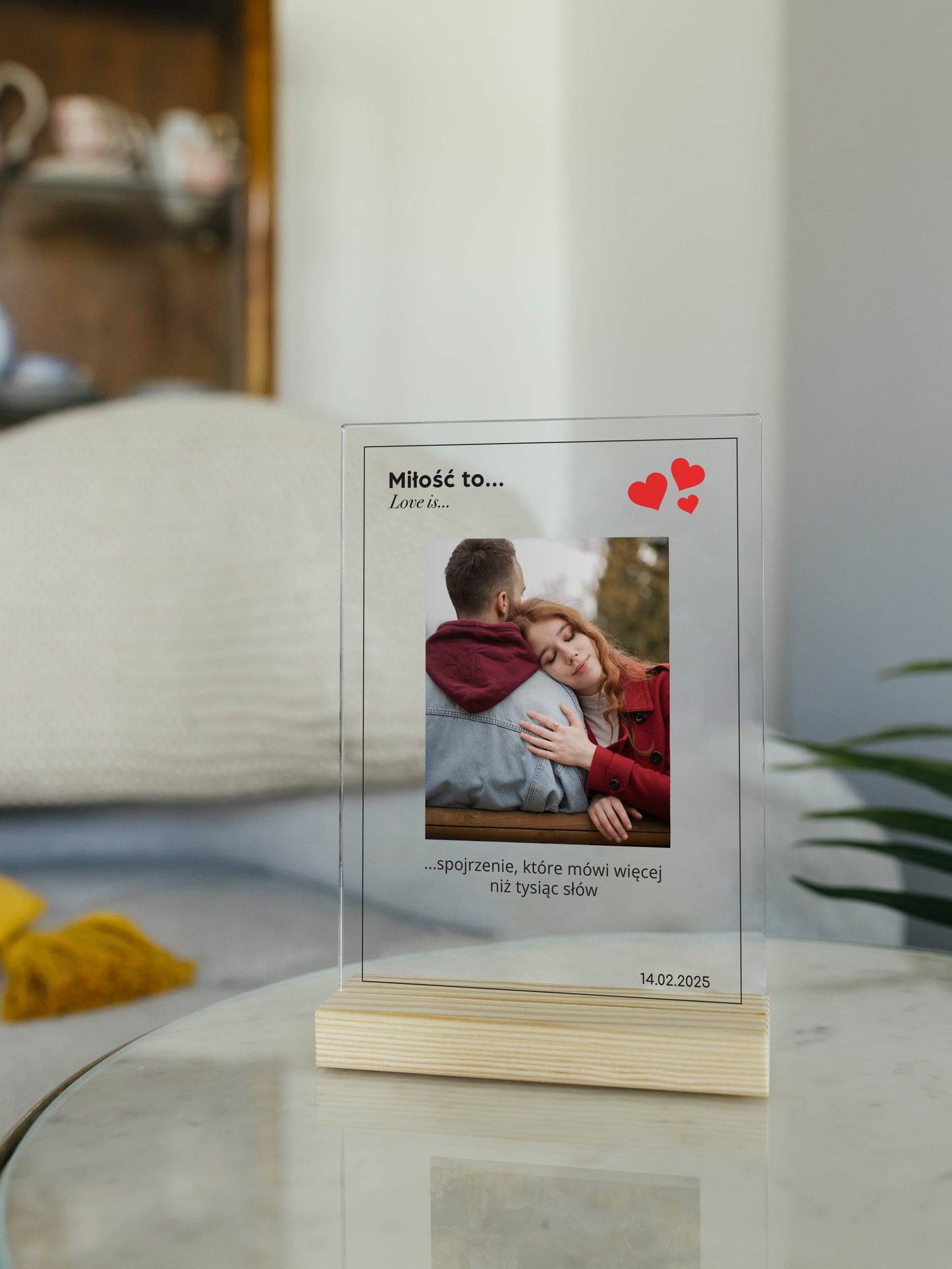 Personalizowana Tabliczka "Love is.."