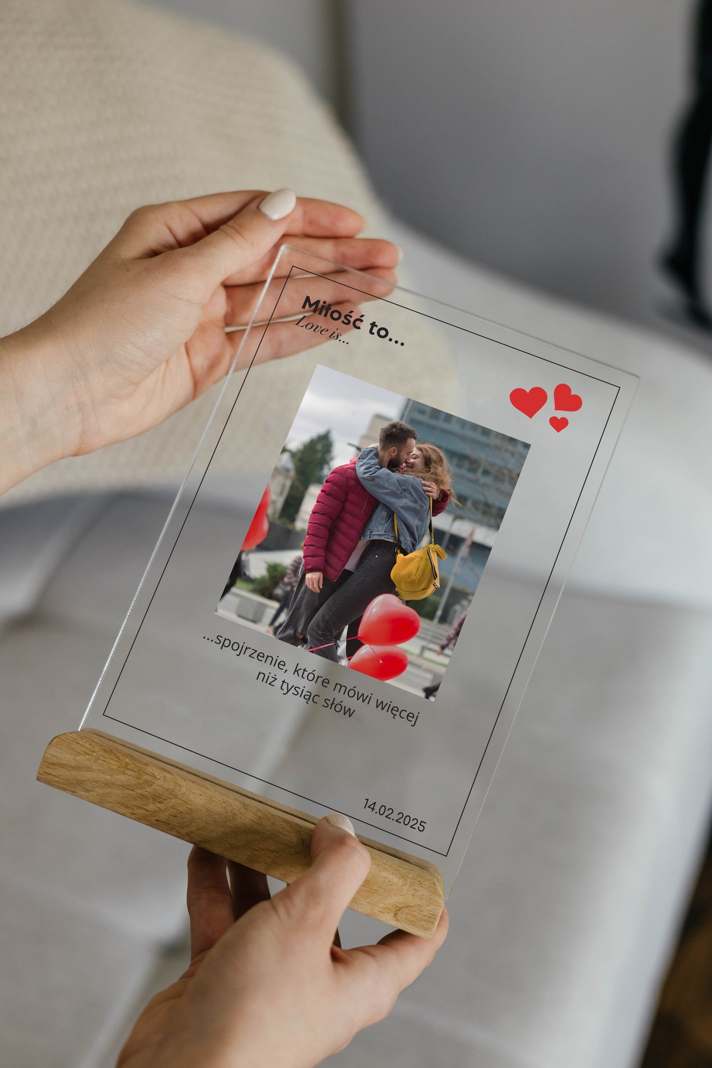 Personalizowana Tabliczka "Love is.."