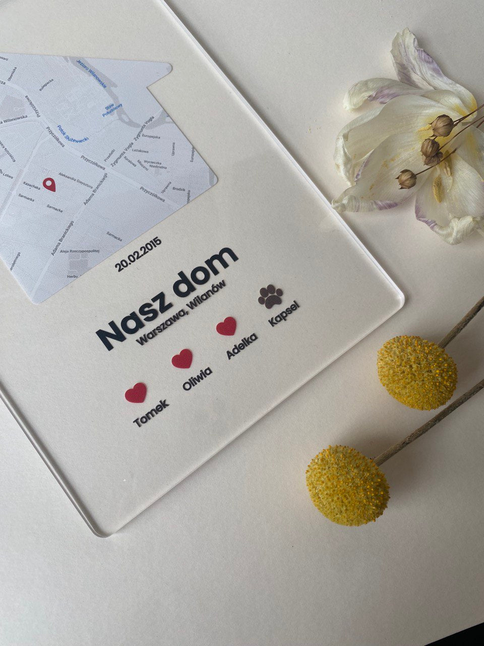 Personalizowana tabliczka dla rodziny "Nasz Dom"