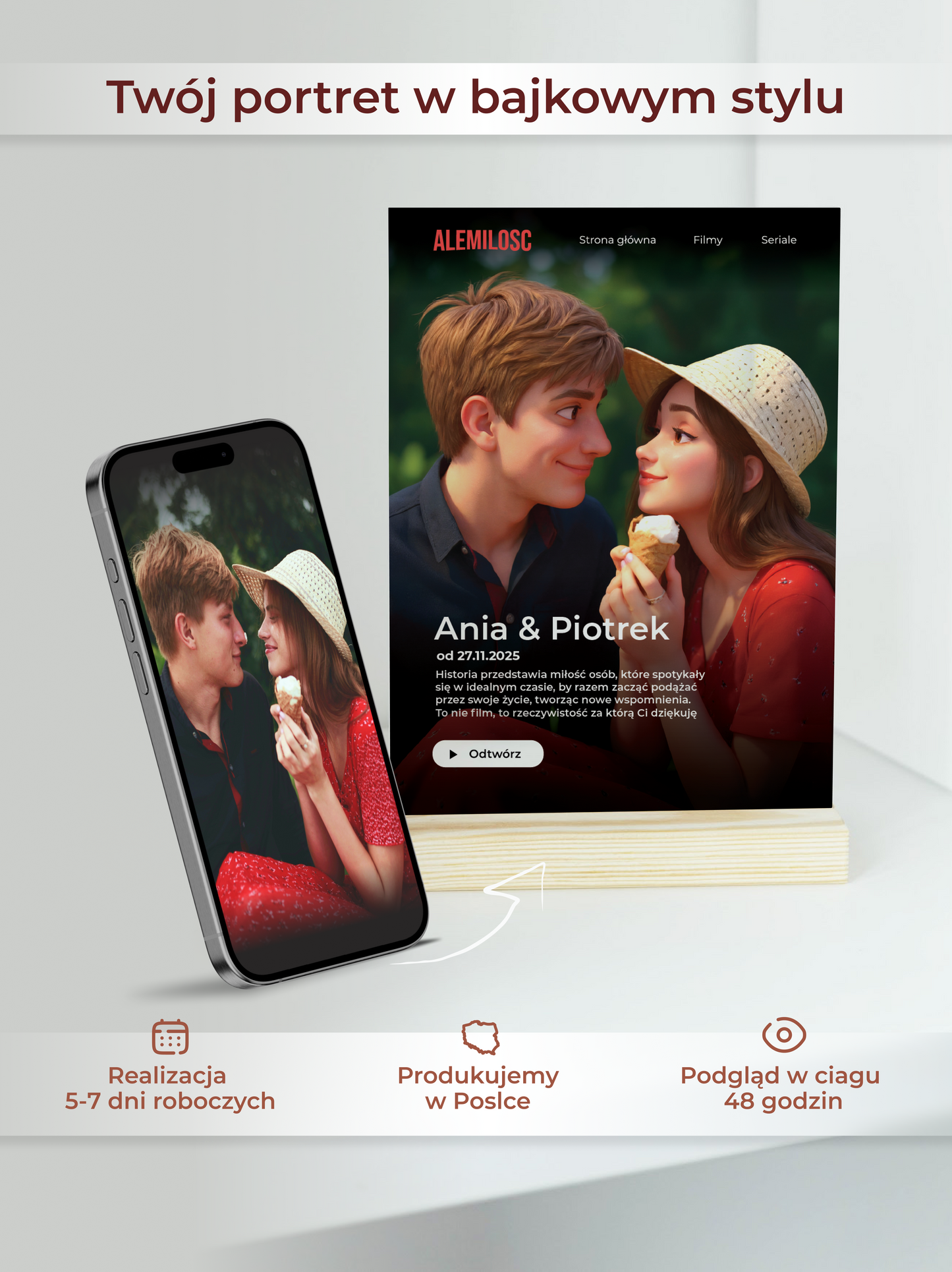 Ale Miłość™ Tabliczka "Nasza bajka"