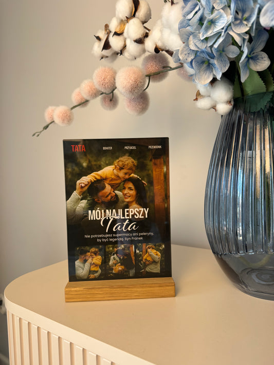 Personalizowana Tabliczka "Film Tata" (4 zdjęcia)
