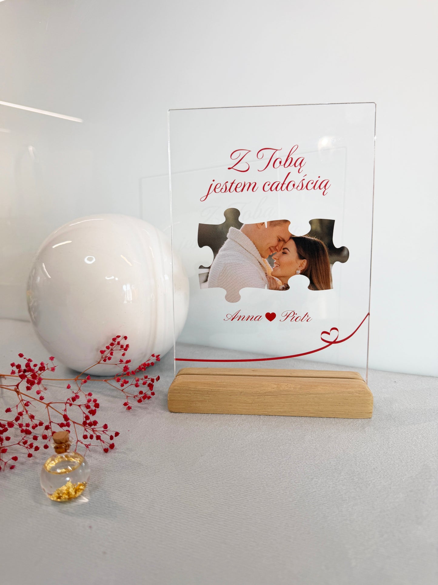 Personalizowana Tabliczka "Puzzle-Walentynka"