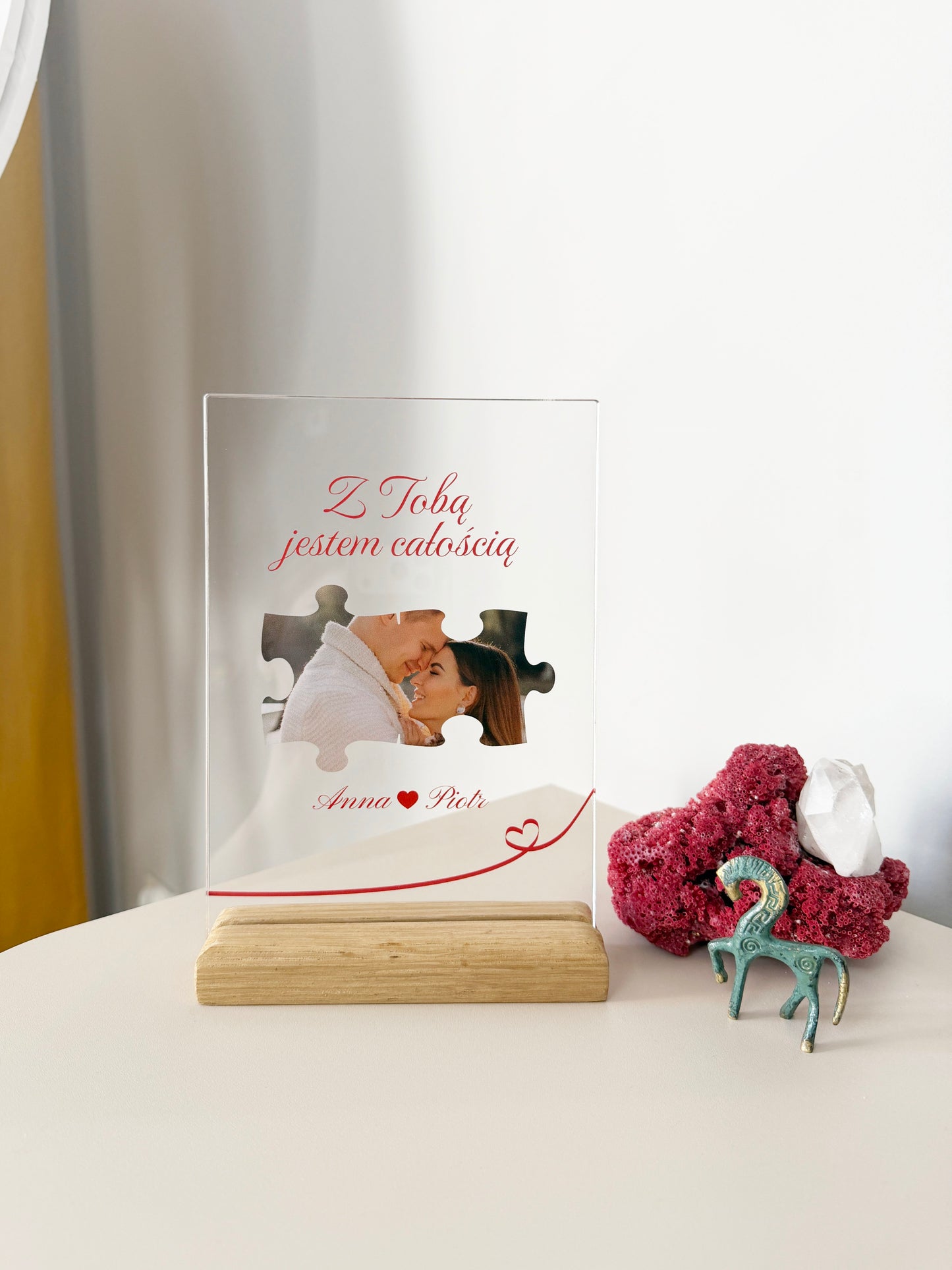 Personalizowana Tabliczka "Puzzle-Walentynka"