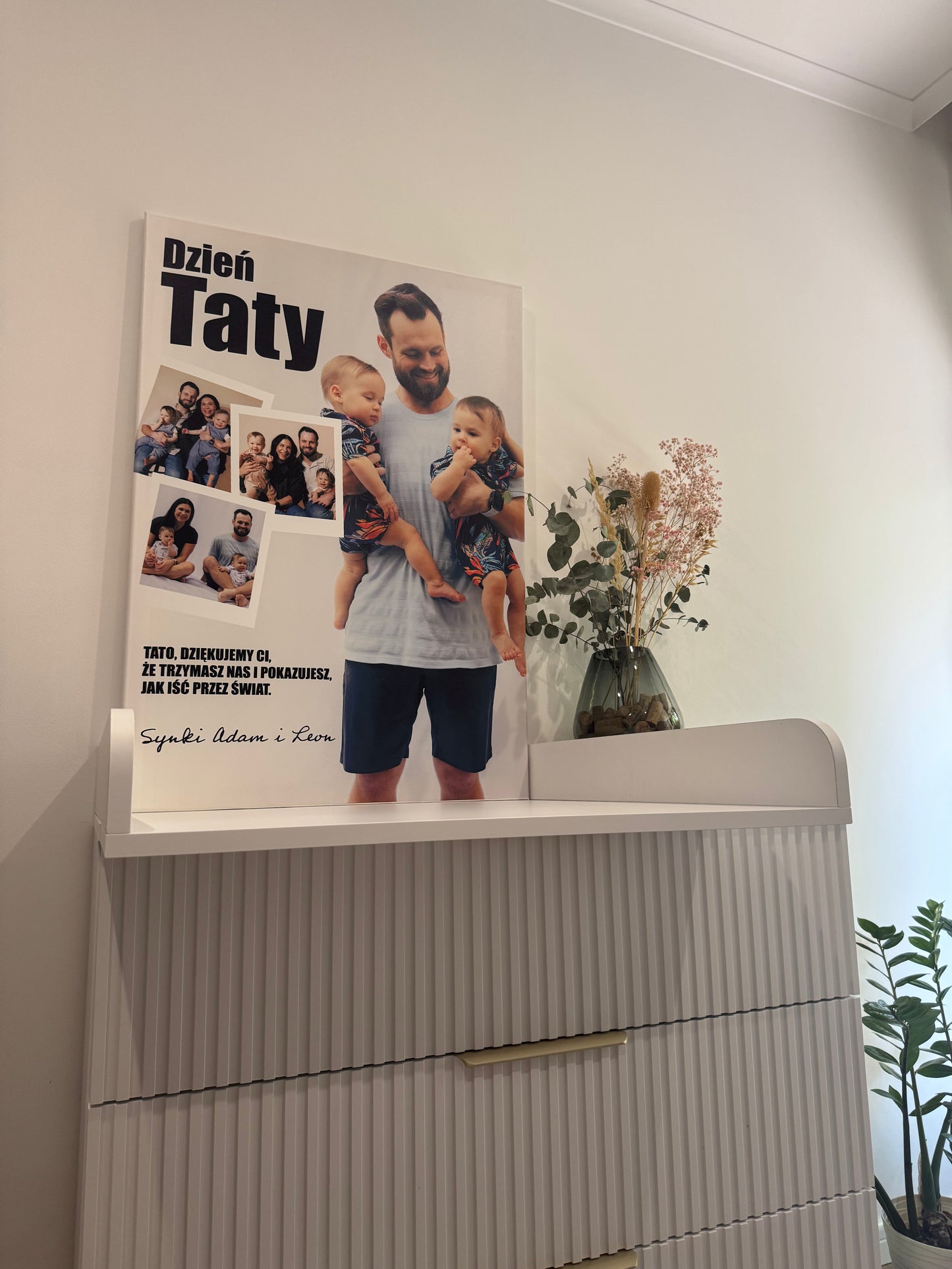 Personalizowane Płótno "Dzień Taty – Płótno z Polaroidami"