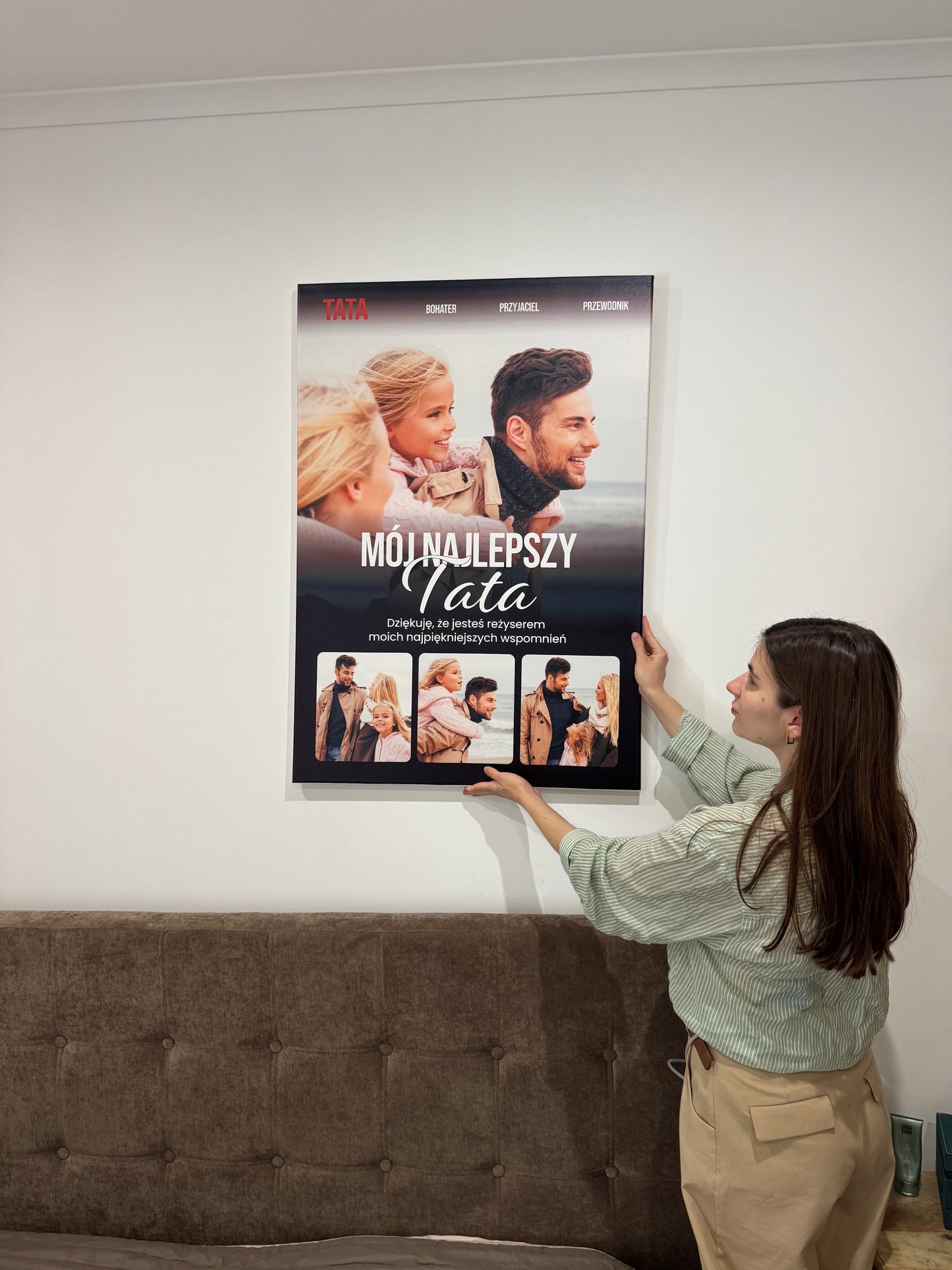 Personalizowane Płótno "Film Tata" (4 zdjęcia)
