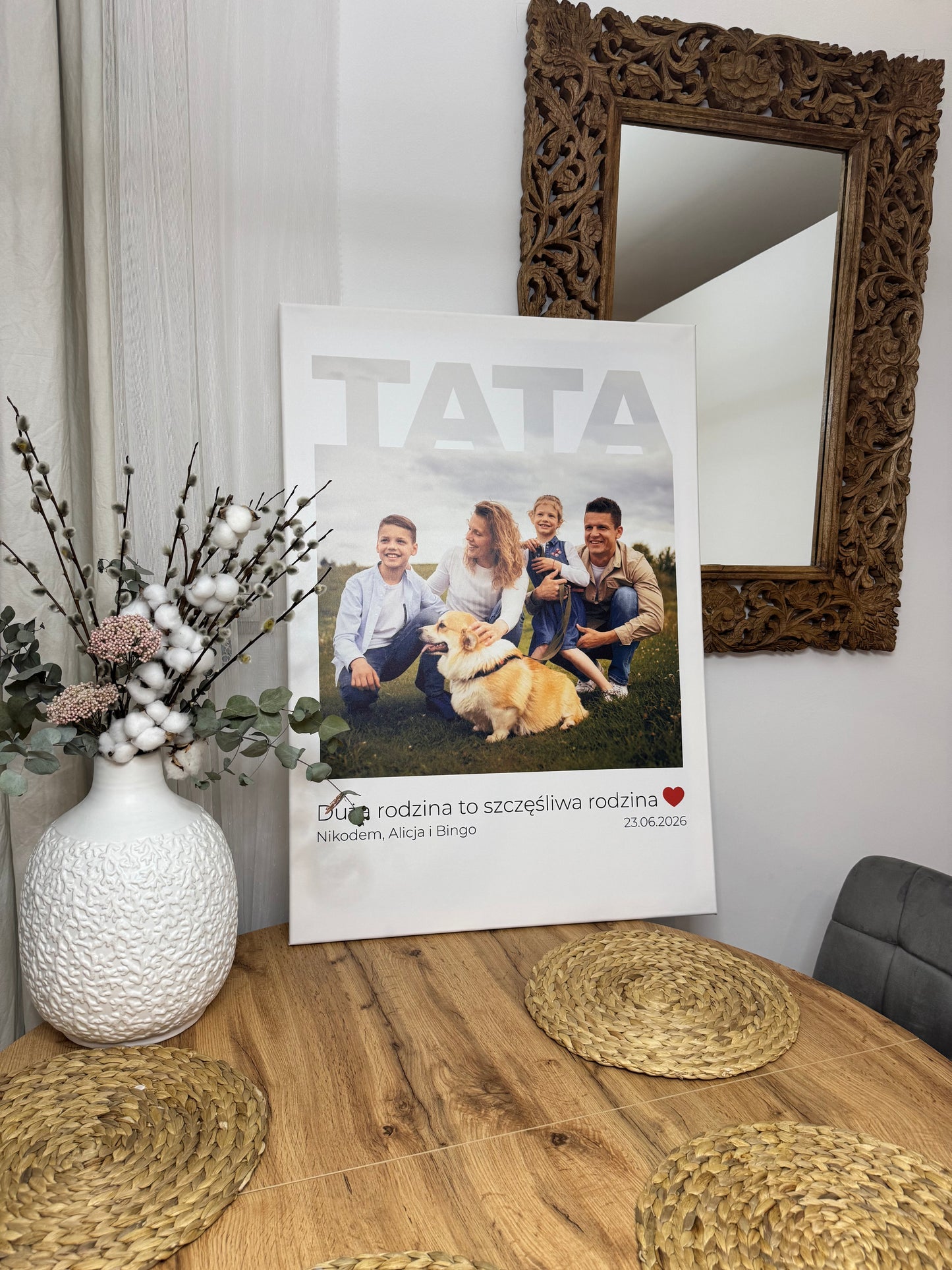 Personalizowane Płótno "TATA - z miłością w kadrze"