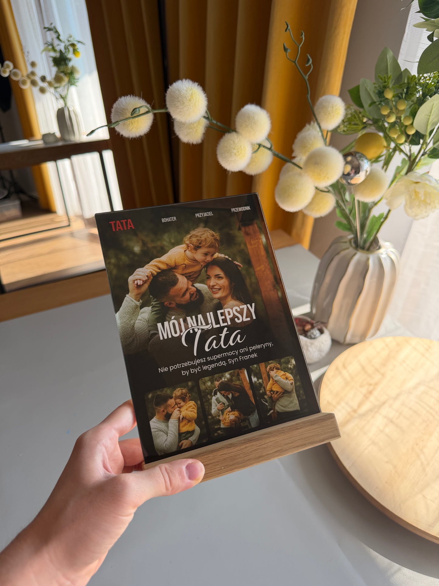 Personalizowana Tabliczka "Film Tata" (4 zdjęcia)