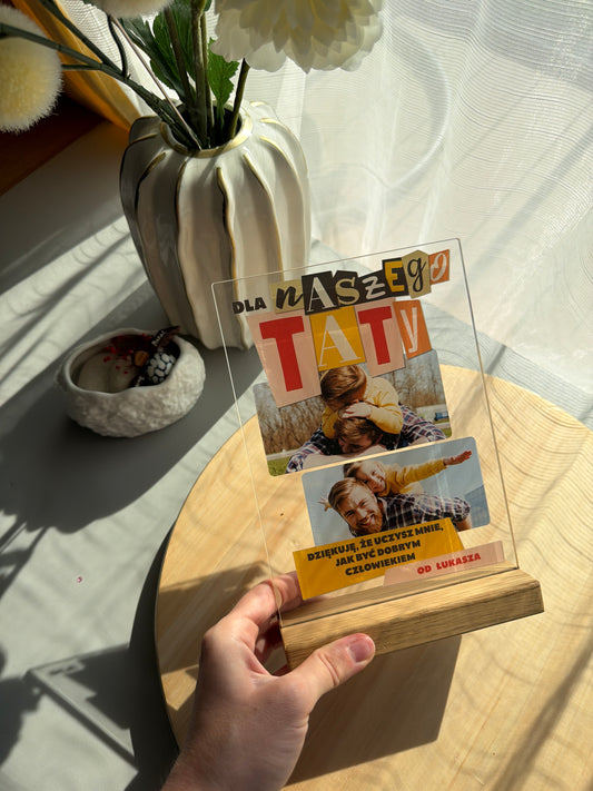 Personalizowana Tabliczka "Kolaż dla naszego taty"