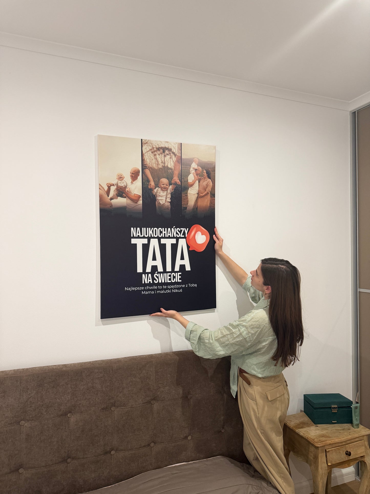 Personalizowane Płótno "Trzy Kadry z Tatą"