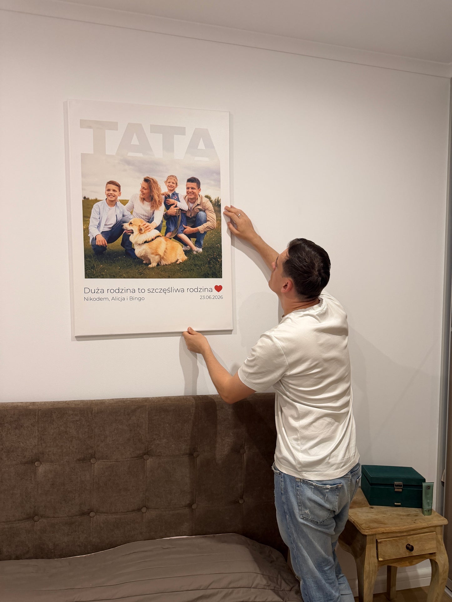 Personalizowane Płótno "TATA - z miłością w kadrze"