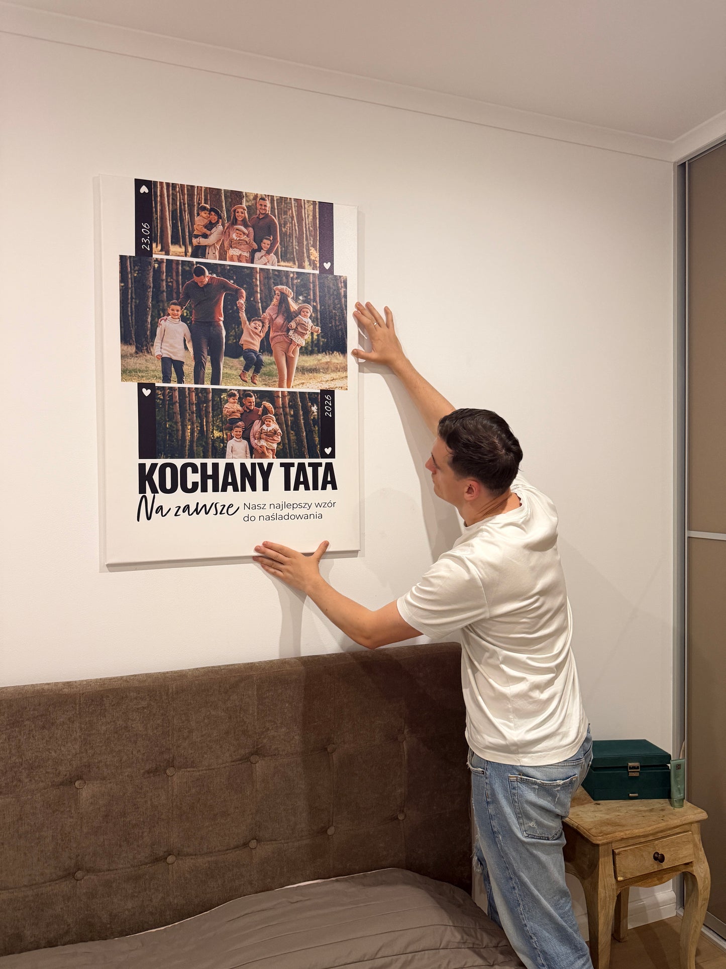 Personalizowane Płótno "Tata PhotoTape" (3 zdjęcia)
