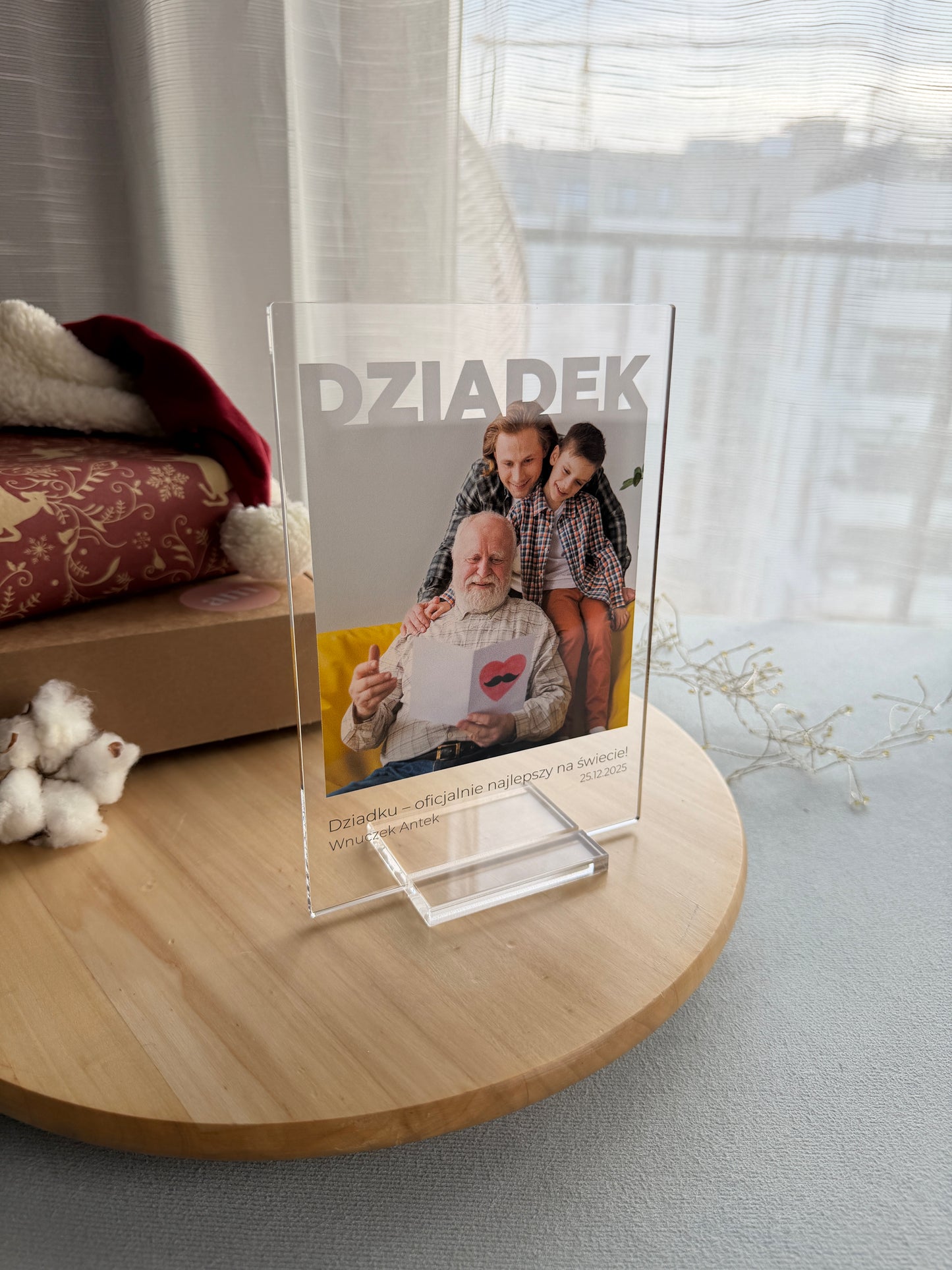 Personalizowana Tabliczka "Babcia/Dziadek – z miłością w kadrze"