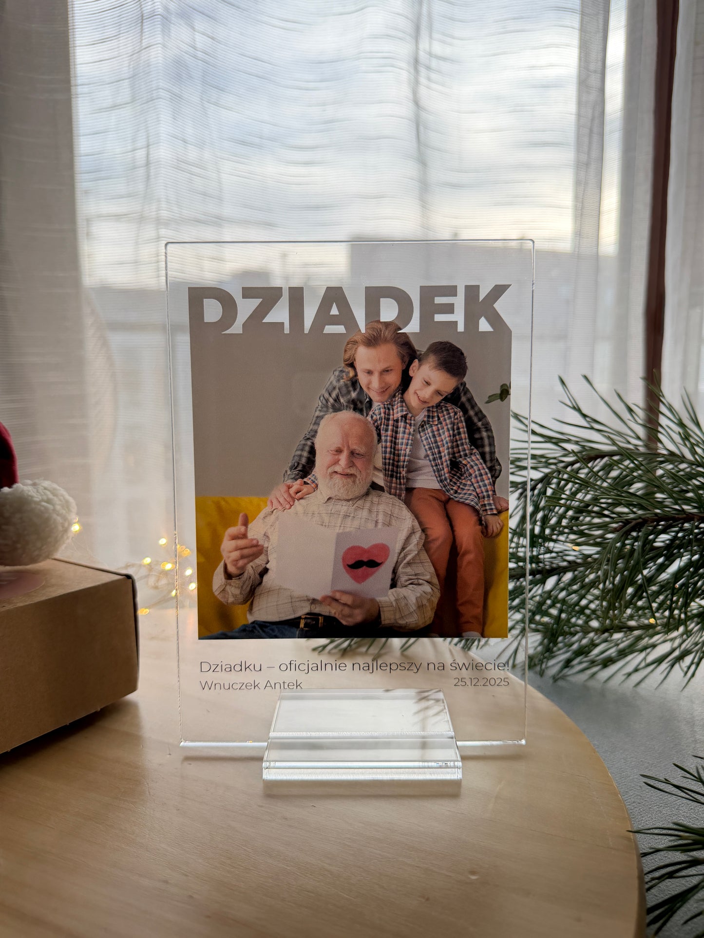 Personalizowana Tabliczka "Babcia/Dziadek – z miłością w kadrze"
