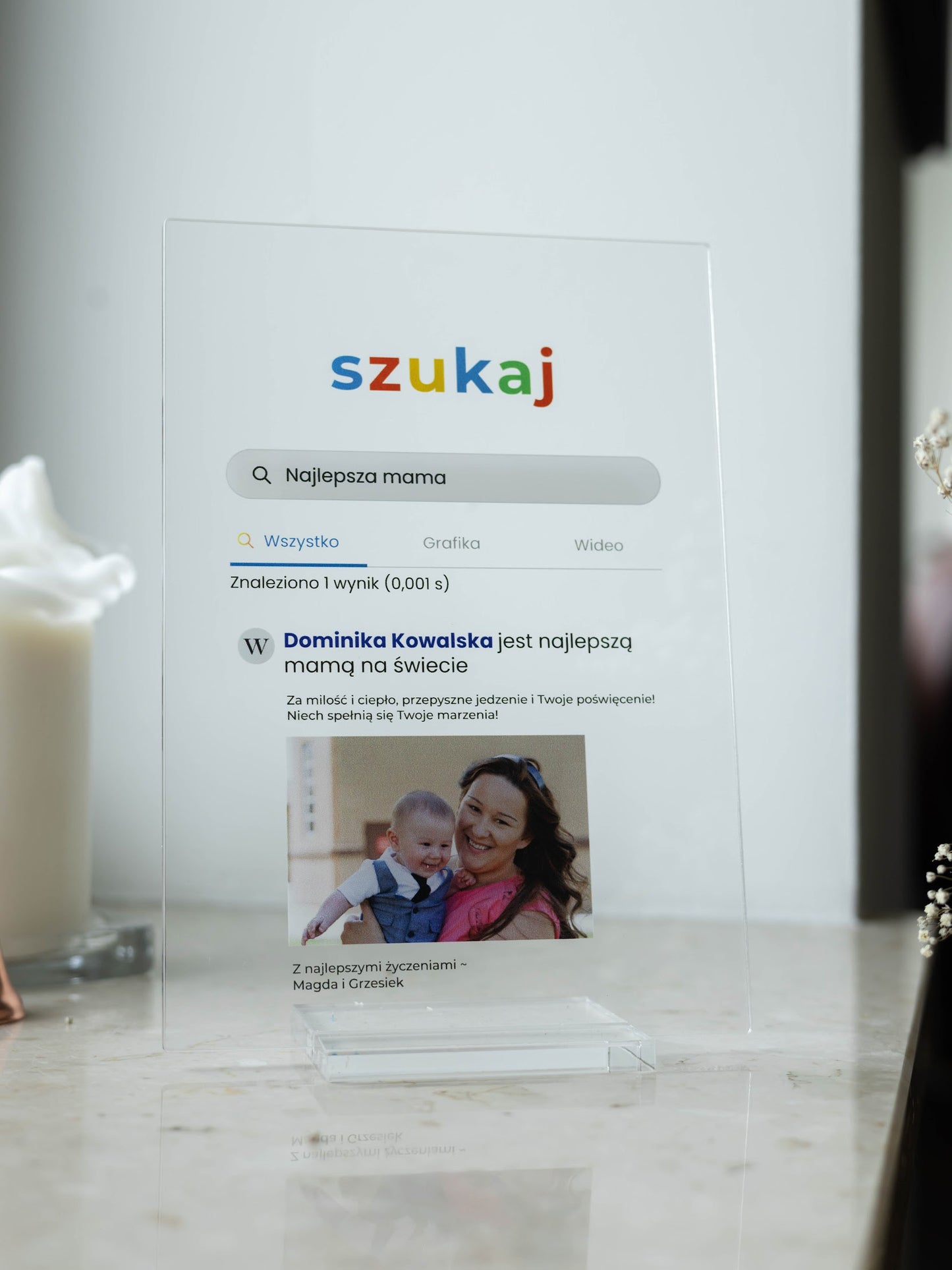 Personalizowana Tabliczka "Szukaj" (uniwersalna)