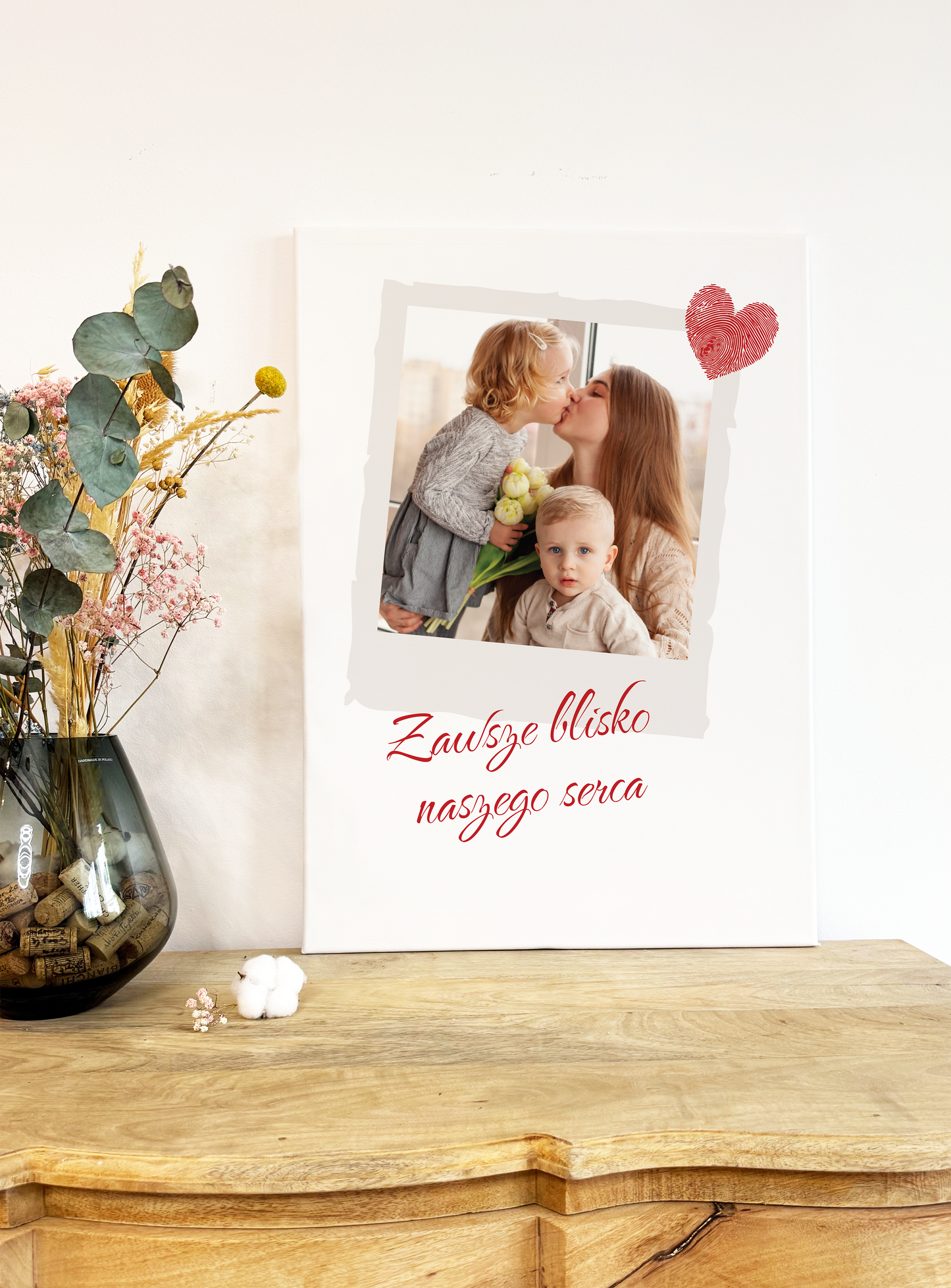 Personalizowane Płótno "Mama Polaroid" (1 zdjęcie)