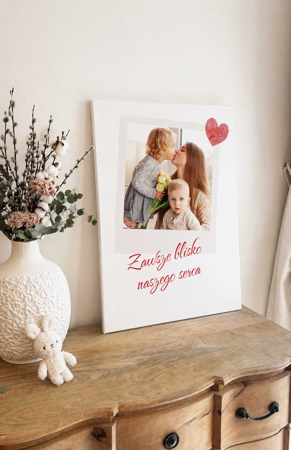 Personalizowane Płótno "Mama Polaroid" (1 zdjęcie)