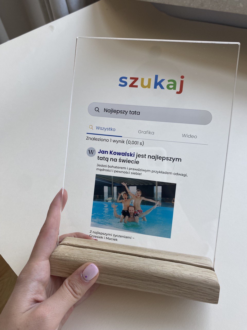 Personalizowana Tabliczka "Szukaj" (uniwersalna)