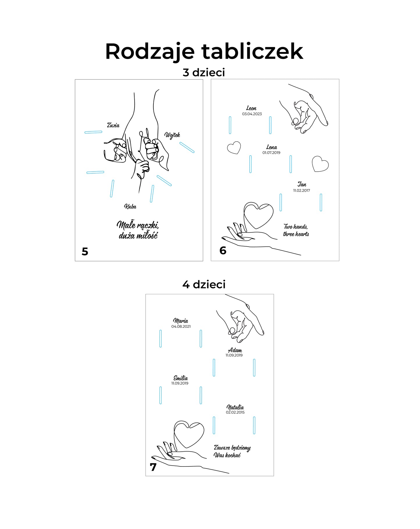 Personalizowana tabliczka z opaską ze szpitala i metryczkami "Ale Radość"