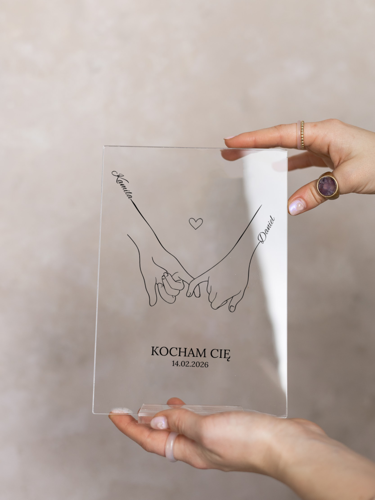 Personalizowana Tabliczka "Miłość w linii"